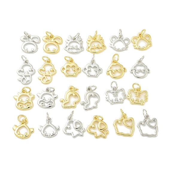 Стойки обшивки латунные подвески, с прыжковых колец, долговечный, без свинца и без кадмия, зодиакальный шарм