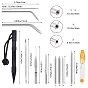 Stainless Steel Cord Stitching Set, Lacing Stitching Needles and Smoothing Tool, for Bracelet and Leather Weaving