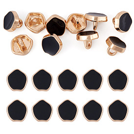 10 шт. 1-образные пуговицы из сплава с эмалированной ножкой, пятиугольник