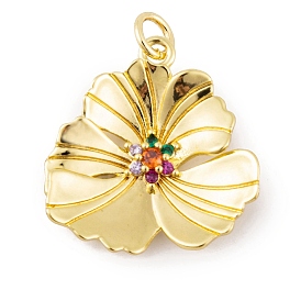 Стойка металлическая латунная микропрофилированная кубическая циркония подвески, с прыжковых колец, долговечный, без свинца и без кадмия, цветок