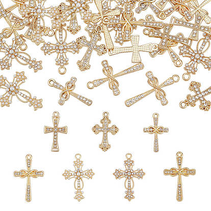 42шт 7 стили подвески со стразами из сплава, крестик