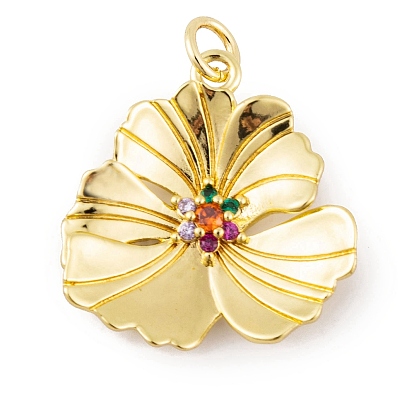 Стойка металлическая латунная микропрофилированная кубическая циркония подвески, с прыжковых колец, долговечный, без свинца и без кадмия, цветок