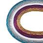 16Strands 8 Style Electroplate Glass Beads Strands, Column