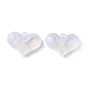 Transparent Acrylic Pendants, with Glitter Powder, Heart Charm