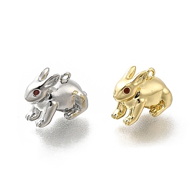 Латунные микро проложить кубического циркония подвески, кролика прелести