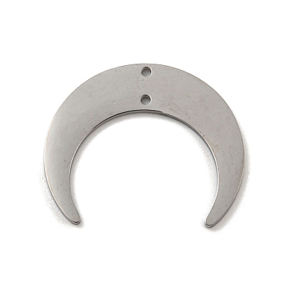 304 подвески из нержавеющей стали, двойной рог/звено полумесяца, лазерная резка