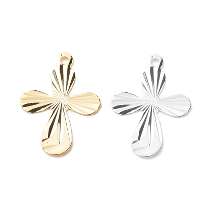 Brass Pendants, Long-Lasting Plated, Cadmium Free & Lead Free, Cross