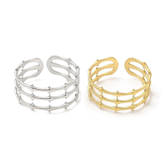 304 открытые манжеты из нержавеющей стали, бамбук