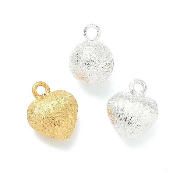Латунные подвески, подвески в форме сердца/круга, долговечный, без свинца и без кадмия, стойки покрытие