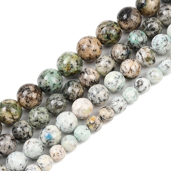 Натуральные к 2 каменные бусы, круглые