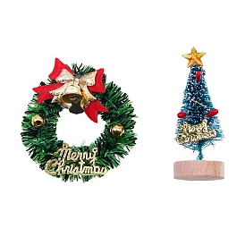 Мини-украшение кукольного домика, пластиковые рождественские украшения для дома