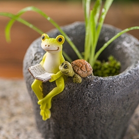 Resin Frog Figurines Statue for Garden Outdoor Ornament