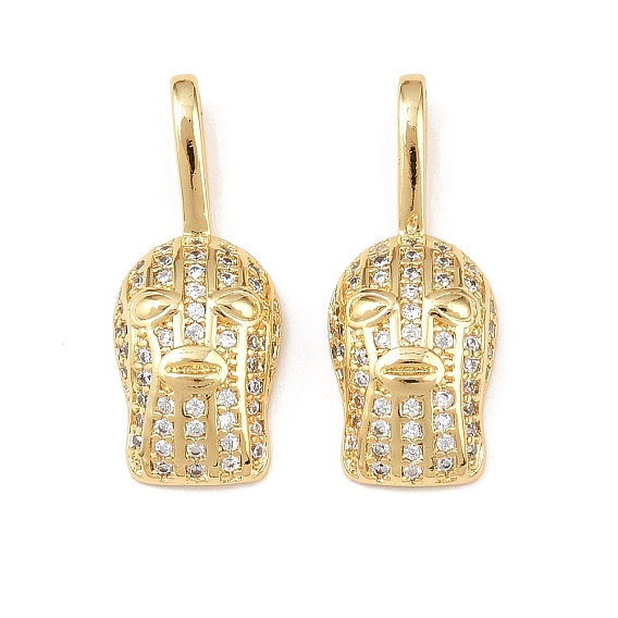 Латунные микро проложить кубического циркония подвески, маска прелести, стойки покрытие, долговечный, без кадмия и без свинца