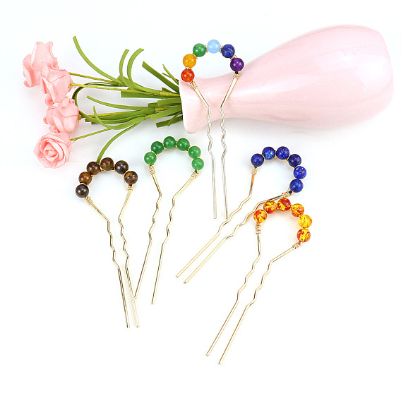 Вилок волос сплава, С камнями, аксессуары для волос для женщин и девочек