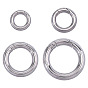 4 piezas 4 estilos 304 anillos de resorte de acero inoxidable, o anillos, broche broches