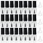 Transparent Glass Nail Polish Empty Bottle, with Brush and Plastic Funnel Hopper