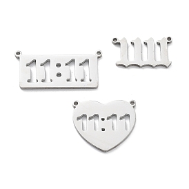 304 подвески из нержавеющей стали, подвеска в виде сердца и прямоугольника