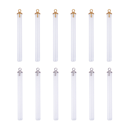 DIY Pendant Making, Glass Test Tube and Alloy Pendant Bails