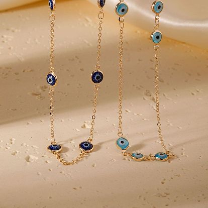 Латунные цепочки-колье от сглаза для женщин, золотые