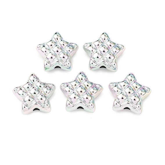 Uv акриловые покрытия бусины, радужный, звезда