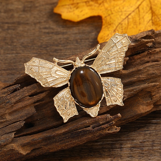 Брошь-булавка из смолы в виде бабочки, значок из сплава для рюкзака, золотые