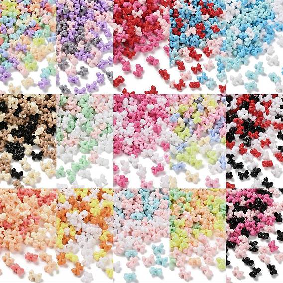 Непрозрачные акриловые бусины, бантом