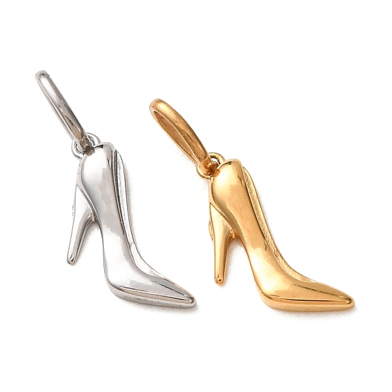 304 Stainless Steel Charms, High-heeled Shoes Charms
