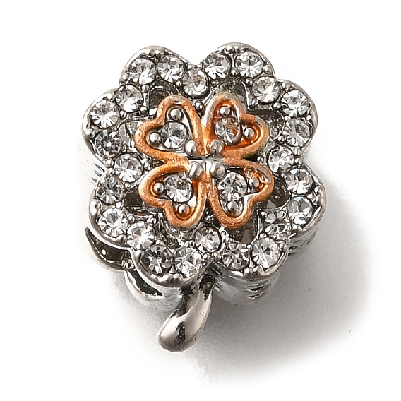 Наберешь покрытие эмали сплава европейские шарики, со стразами, бусины с большим отверстием, без свинца и без кадмия, клевер