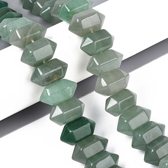 Естественный зеленый авантюрин бисер нитей, пуля, граненые