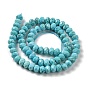 Dyed Natural Howlite Beads Strands, Faceted Rondelle