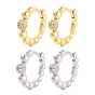 Серьги-кольца из латуни с покрытием стойки, с четким кубического циркония, без кадмия и без свинца, долговечный