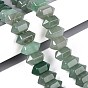 Естественный зеленый авантюрин бисер нитей, пуля, граненые