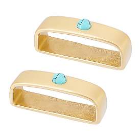 Латунные держатели петель, пряжка мужского ремня, со смолевыми бусинами, прямоугольные