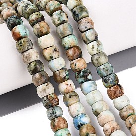 Natural Chrysocolla and Lapis Lazuli Beads Strands, Barrel
