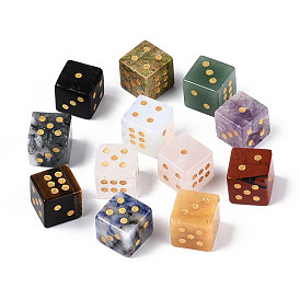 Кубические игральные кости из натурального драгоценного камня, для настольных игр