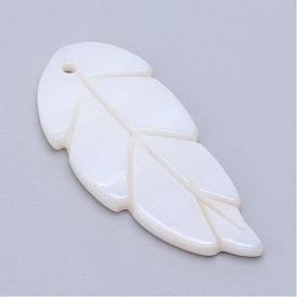 Freshwater Shell Pendants, Leaf