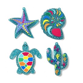 Акриловые подвески на тему океана, с блеском порошок