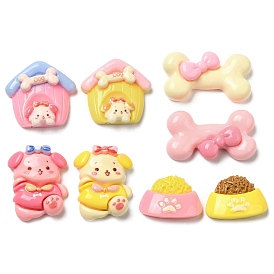 Cartoon Opaque Resin Cabochons, Cute Pet Cabochons