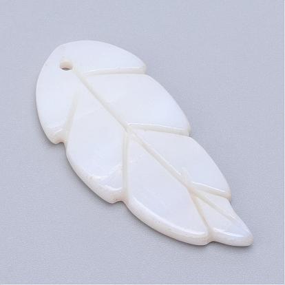Freshwater Shell Pendants, Leaf