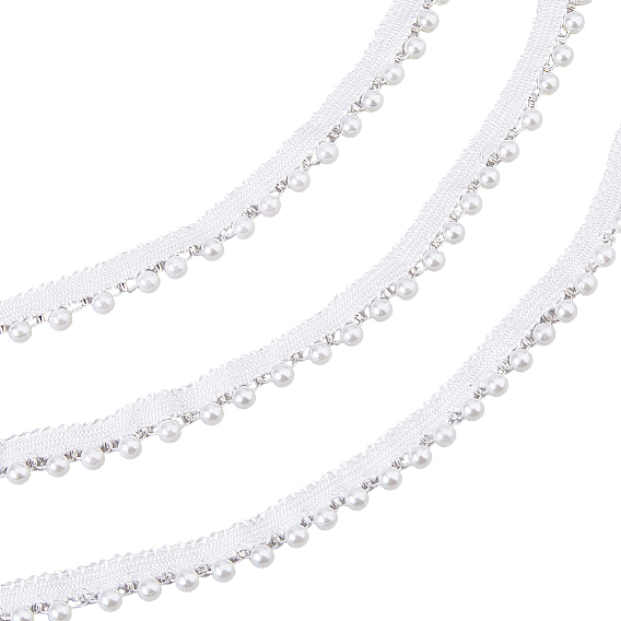 Polyester Lace Trim, with Plastic Ball, for Garment Accessories