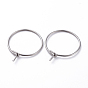 316 Surgical Stainless Steel Hoop Earring Findings, Wine Glass Charms Findings
