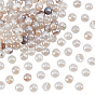 2 Strands Electroplate Natural Agate Beads Strands, Dyed, Faceted, Pearl Luster Plated, Round