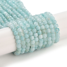 Natural Amazonite Beads Strands, Grade A, Faceted, Cube
