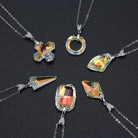 925 Sterling Silver Glass Pendant Necklaces