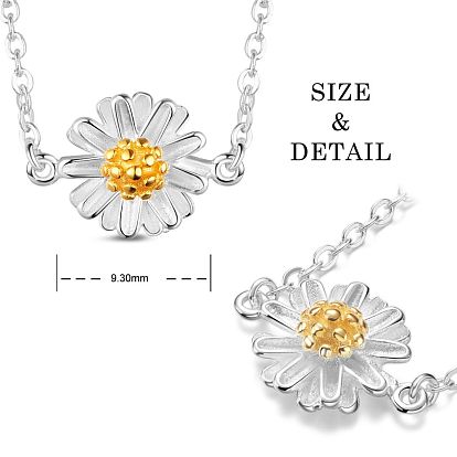 SHEGRACE Trendy 925 Sterling Silver Anklet, with Daisy Flower, 210mm