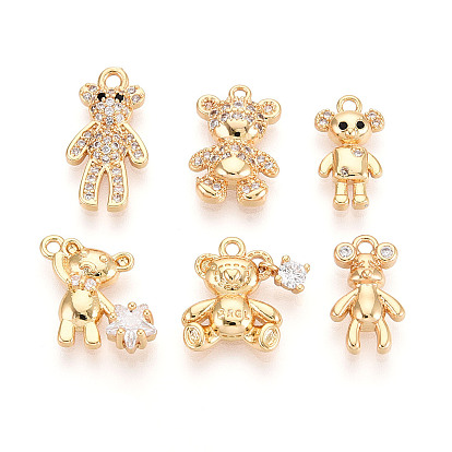 Латунные микропаве прозрачные подвески с фианитом, нести прелести, без никеля 