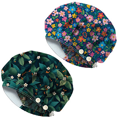 2 шт. 2 стили хлопковые регулируемые набивные шапки с принтом рабочие кепки для женщин и мужчин, с кнопкой