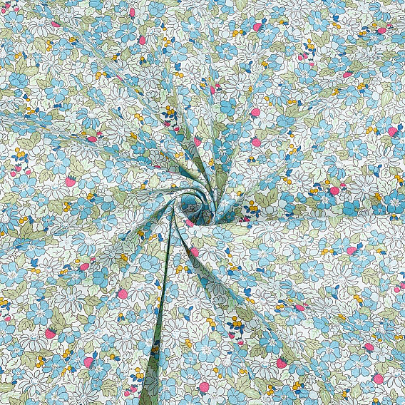 Tissu en coton imprimé de fleurs pour vêtements et loisirs créatifs