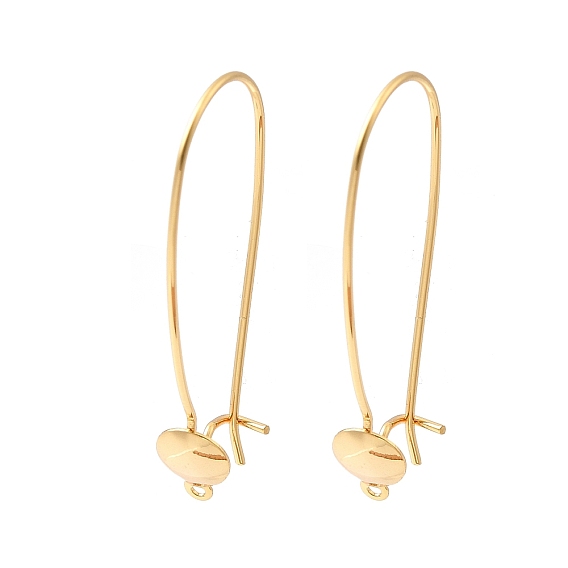 Крючки латунь уха, с петлей, плоско-круглые, без никеля , овальные