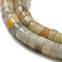 Natural Flower Amazonite Beads Strands, Flat Round/Disc, Heishi Beads